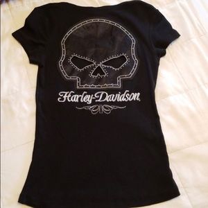 Harley Davidson Cut Out Shirt